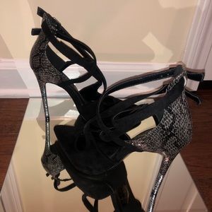 Vintage suede and gray black shoes